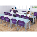 Rectangular Soft Blue Top