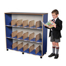 Children's Bookcase with Drywipe Back (Blue)