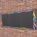 Long Mural Wooden Chalkboard