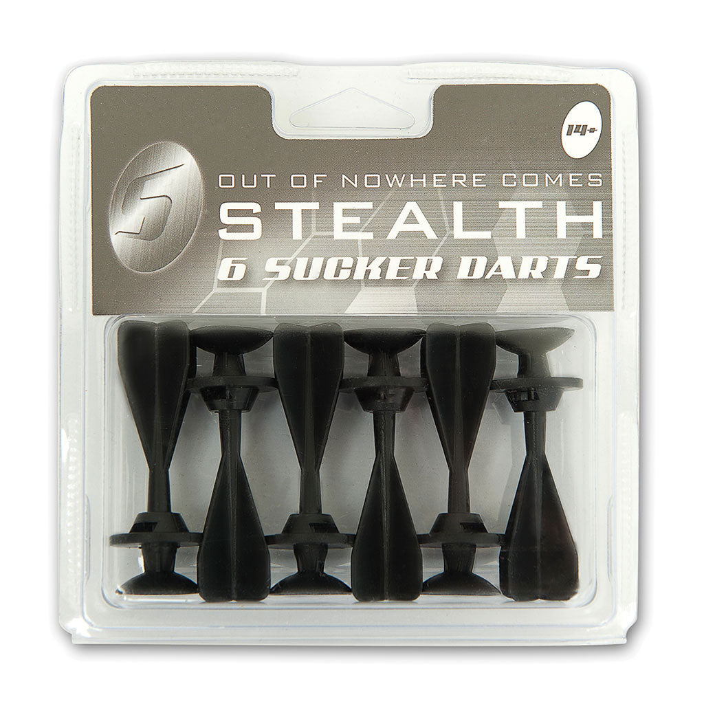 Petron Stealth 6 Pfeile Set - Schwarz/Orange Saugnapf Dartpfeile
