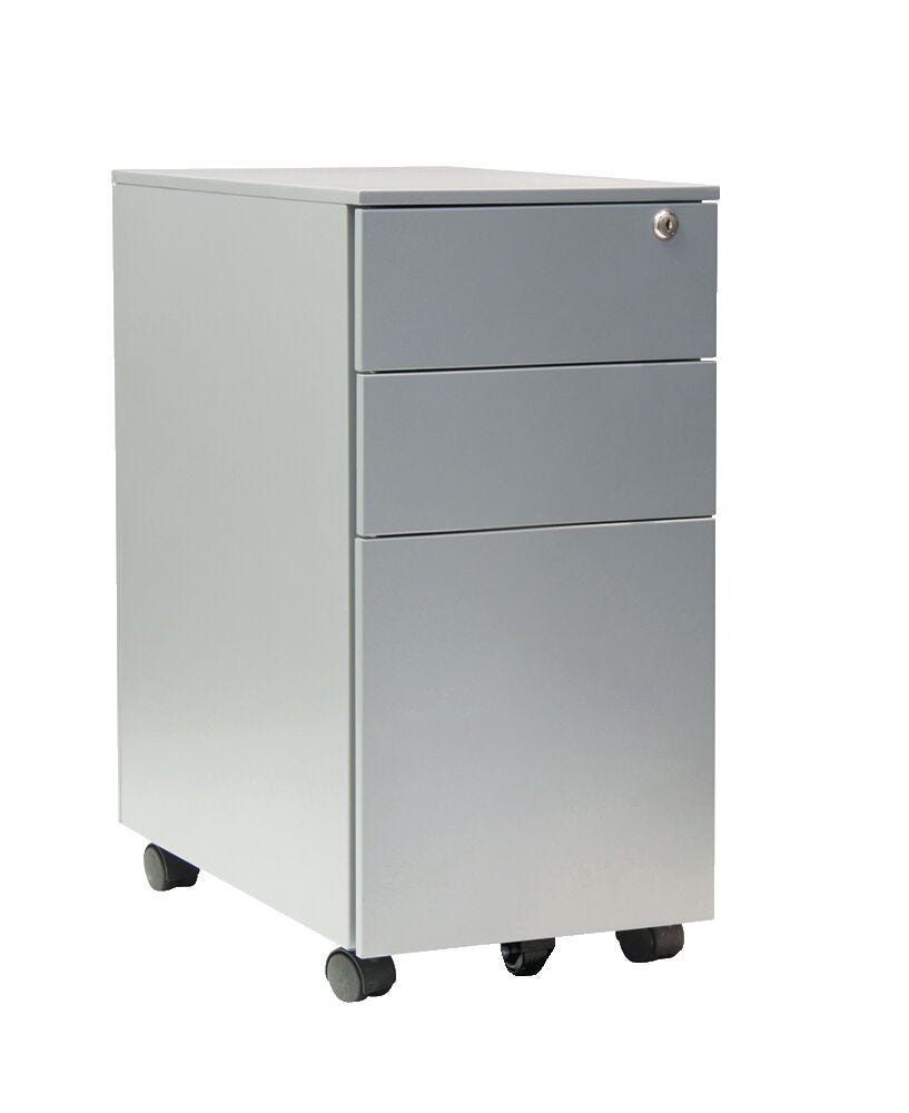 STEEL MOBILE UNDER DESK DRAWER UNITS, NARROW WIDTH 300mm