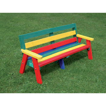 Recycled Plastic Outdoor Sloper Bench main image 1
