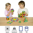 MAGNETIC POLYDRON, Magnetic Class Pack in a Tub, Class Pack of 96 pieces