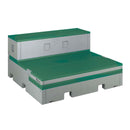 Wenger flipFORMS flexible classroom seating and staging - green top/grey base