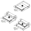 Wenger flipFORMS flexible classroom seating and staging - blue top/grey base