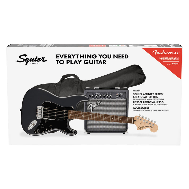 Fender Squier Affinity Series‚Ñ¢ Stratocaster¬Æ HSS Pack - Charcoal Frost Metallic