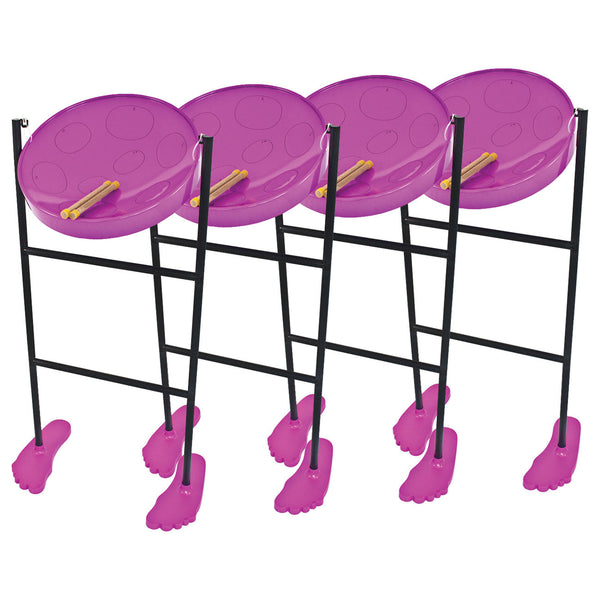 Pack Of 4 Jumbie Jam Steel Pans - Purple