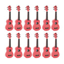 Octopus Academy soprano ukulele classroom pack of 12 - Red and white crackle