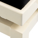 CGM 125E height adjustable piano stool - Ivory gloss, black velvet