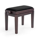CGM 125E height adjustable piano stool - Rosewood satin, black velvet
