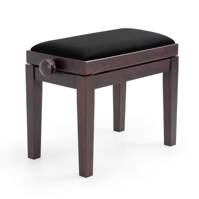 CGM 125E height adjustable piano stool - Rosewood satin, black velvet