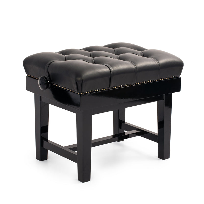 CGM 125QUEEN concert piano stool - Black gloss, black leather