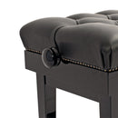 CGM 125QUEEN concert piano stool - Black gloss, black leather