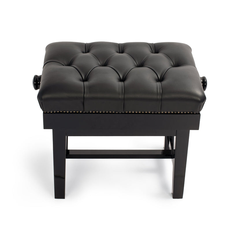 CGM 125QUEEN concert piano stool - Black gloss, black leather