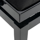 CGM 126E duet piano stool - Black gloss, black velvet