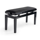CGM 126E duet piano stool - Black gloss, black velvet