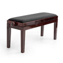 CGM 126E duet piano stool - Dark mahogany gloss, black velvet
