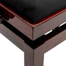 CGM 126E duet piano stool - Dark mahogany gloss, black velvet