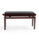 CGM 126E duet piano stool - Dark mahogany gloss, black velvet