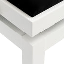 CGM 126E duet piano stool - White gloss, black velvet