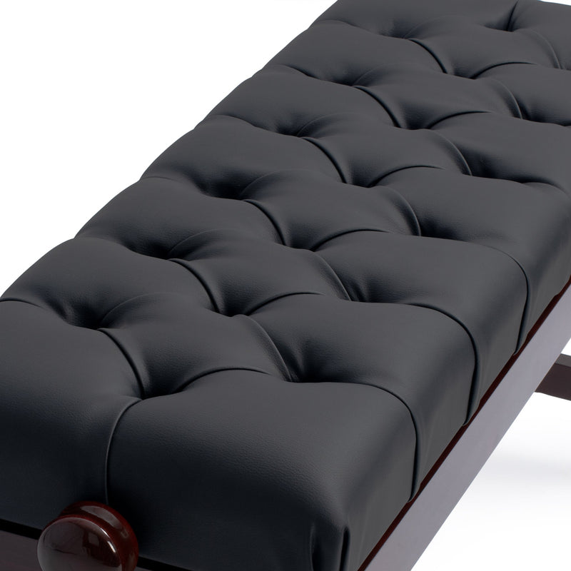 CGM 126TCH concert piano stool - Dark mahogany gloss, black simulated leather