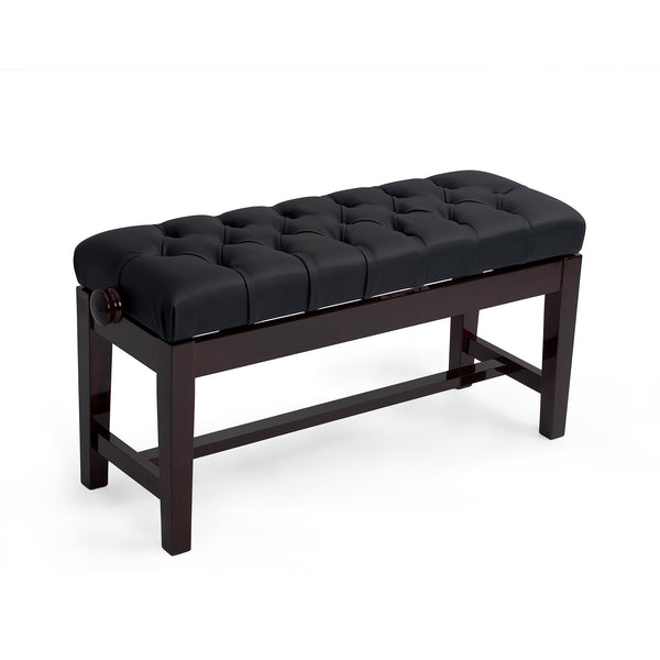 CGM 126TCH concert piano stool - Dark mahogany gloss, black simulated leather