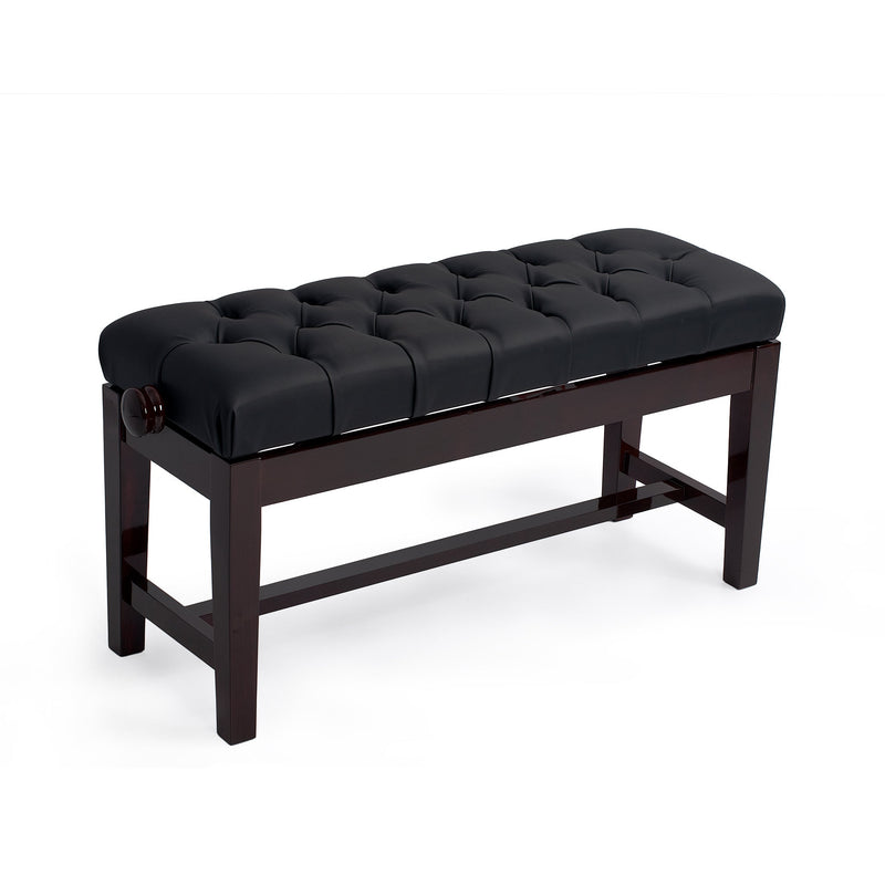 CGM 126TCH concert piano stool - Dark mahogany gloss, black simulated leather