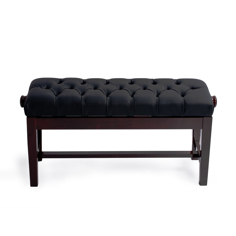 CGM 126TCH concert piano stool - Dark mahogany gloss, black simulated leather