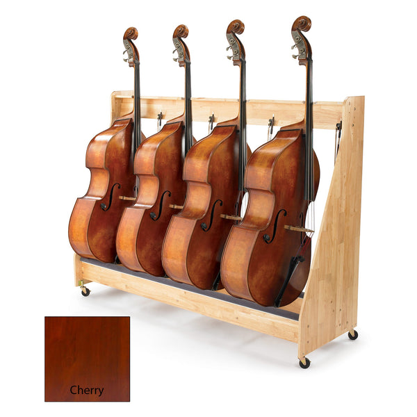 Double Bass Rack - Up To 4 Instruments - Cherry