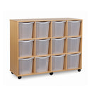 Monarch 12 quad tray storage unit (4 x 3) - Transparent