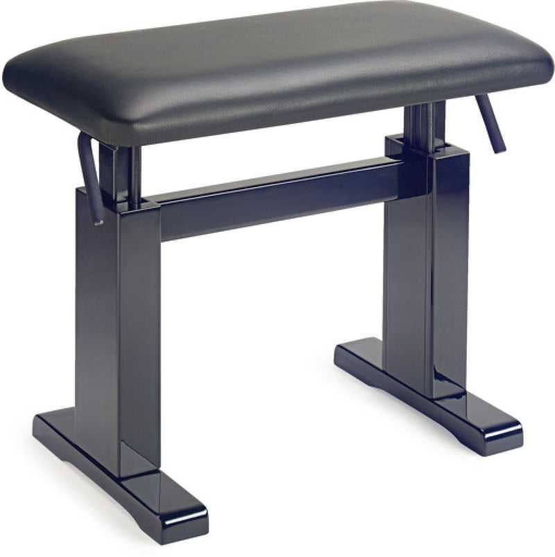Stagg PBH780 hydraulic height adjustable piano stool - Black gloss, black leather