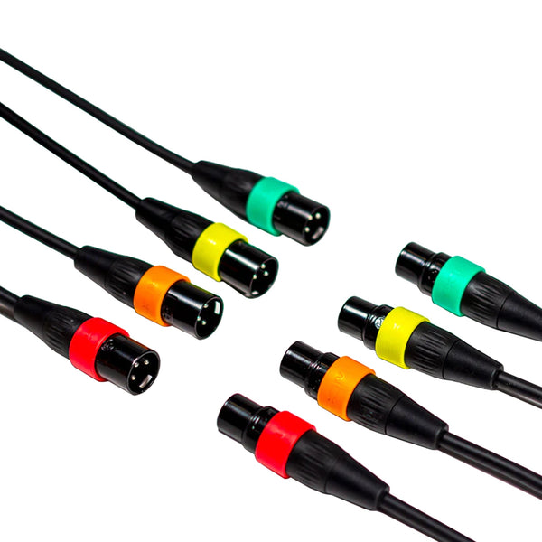 Zoom XLR Mic cables with colour ID rings