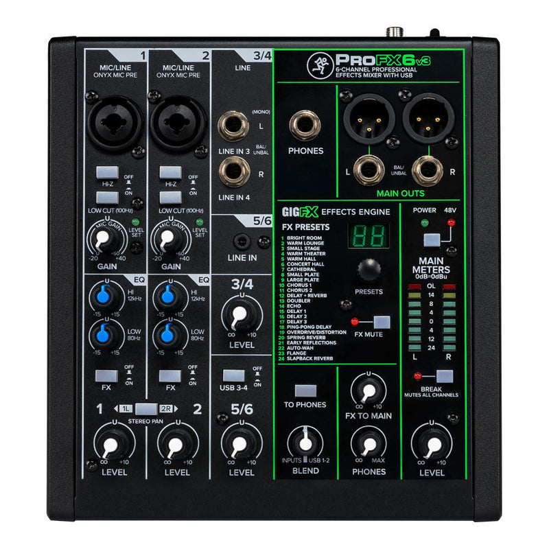 Mackie Profx Mixer - 6 Channels