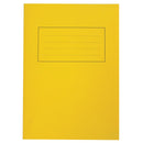 EXERCISE BOOKS, PREMIUM RANGE, A4 (297 x 210mm), 80 pages, Yellow, 8mm Ruled with Margin, Pack of 50