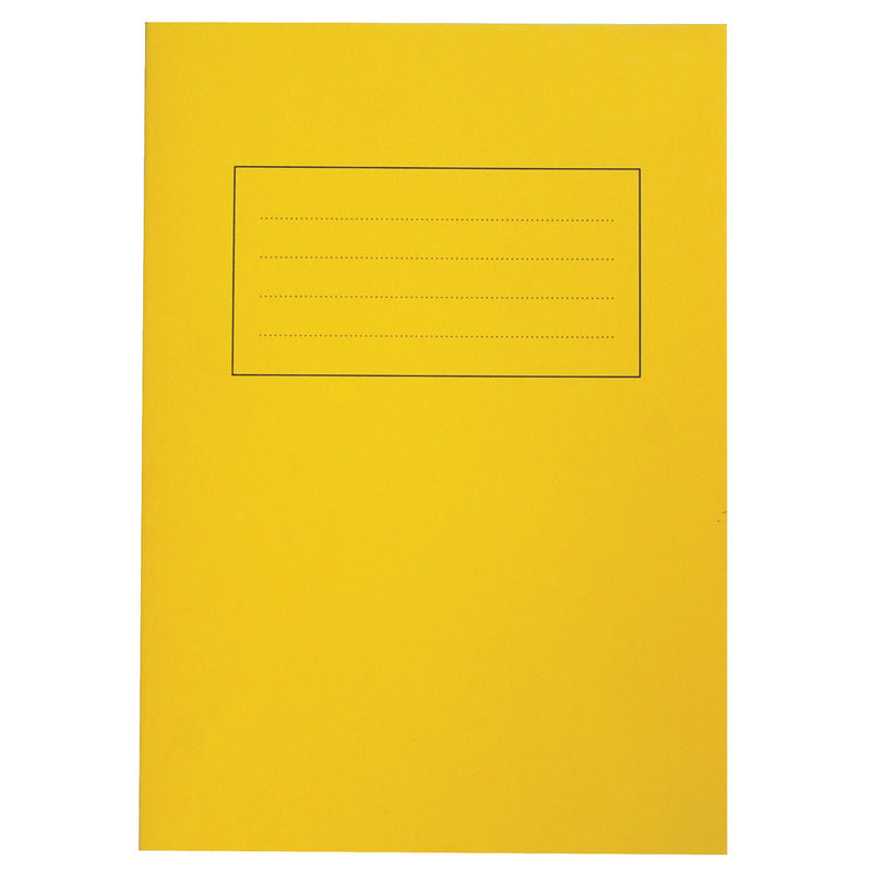 EXERCISE BOOKS, PREMIUM RANGE, A4 (297 x 210mm), 80 pages, Yellow, 8mm Ruled with Margin, Pack of 50