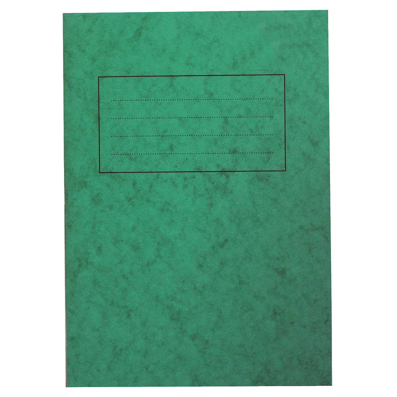 EXERCISE BOOKS, PREMIUM RANGE, A4 (297 x 210mm), 80 pages, Green, 8mm Ruled with Margin, Pack of 50