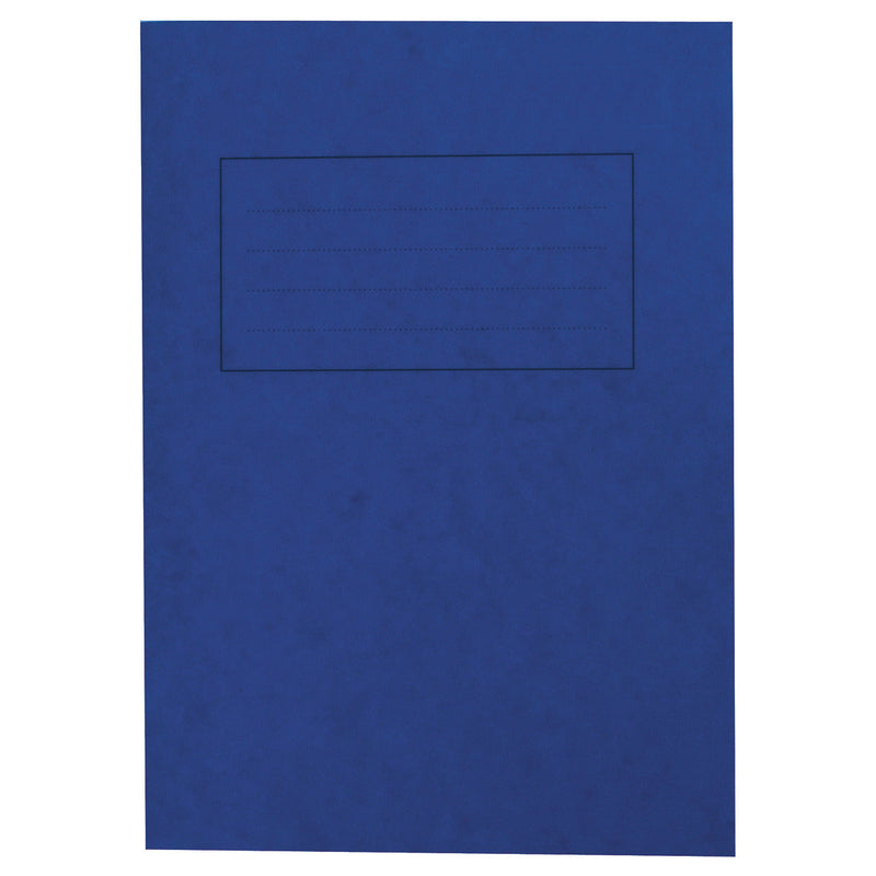 EXERCISE BOOKS, PREMIUM RANGE, A4 (297 x 210mm), 80 pages, Blue, 8mm ruled with margin, Pack of 50