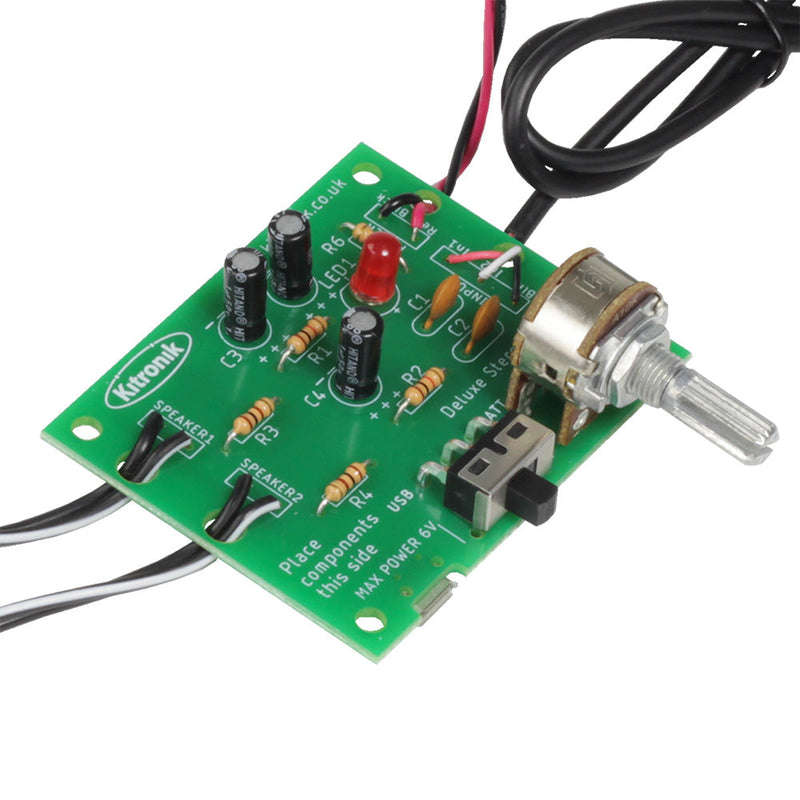 Kitronik 3.5mm Jack - Deluxe Stereo Amplifier Kit