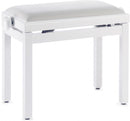 Stagg PBF39 Height adjustable piano stool - Matt white, with white velour seat