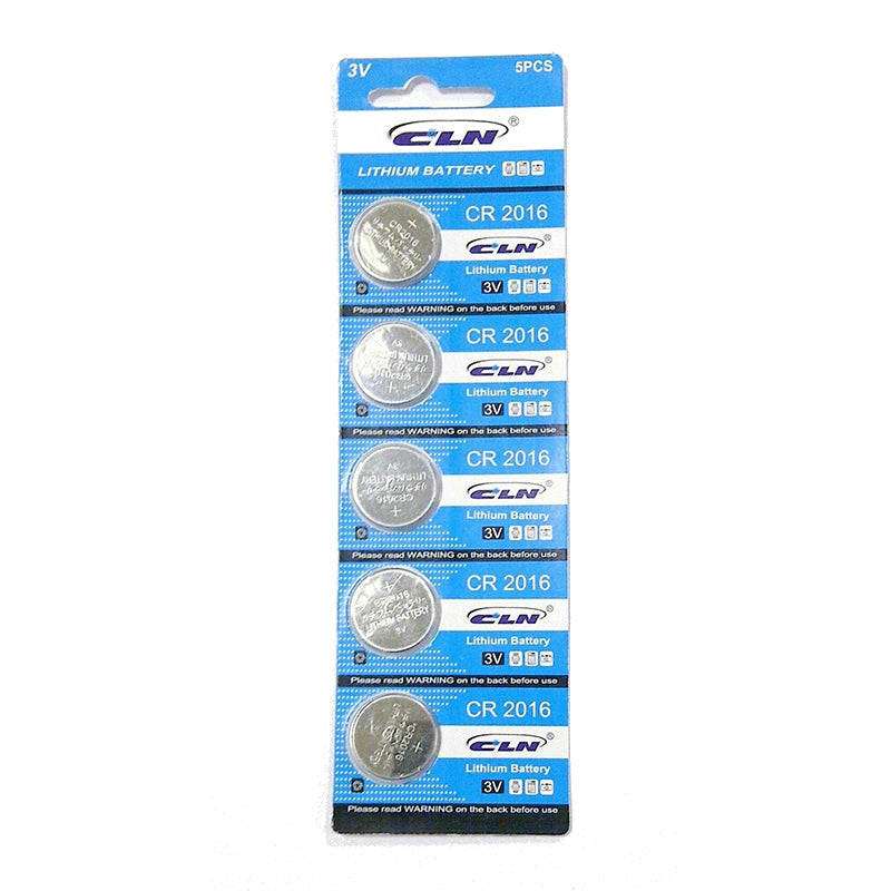 CR2016 3V Coin Cell, pack of 5