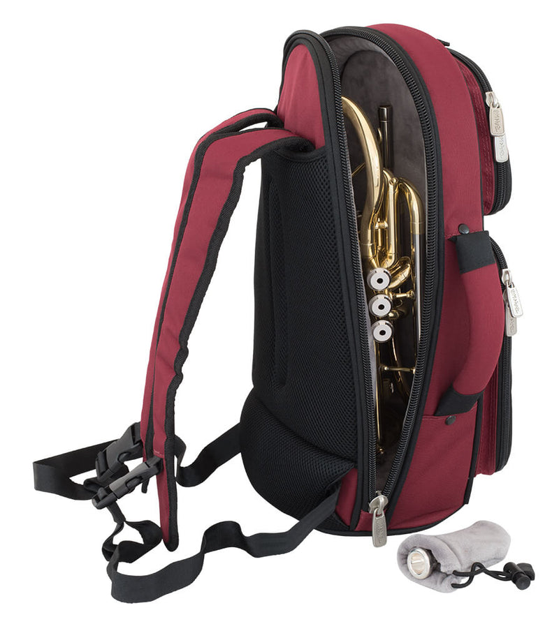 Tom & Will cornet gig bag - Burgundy with grey interior