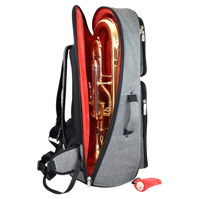 Tom & Will euphonium gig bag - Grey with red interior