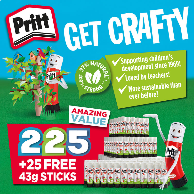 Pritt Glue Stick 43G Pk225+25