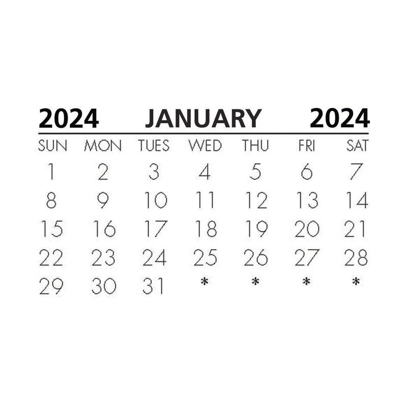 Calendar Tabs 2024 Pack of 25