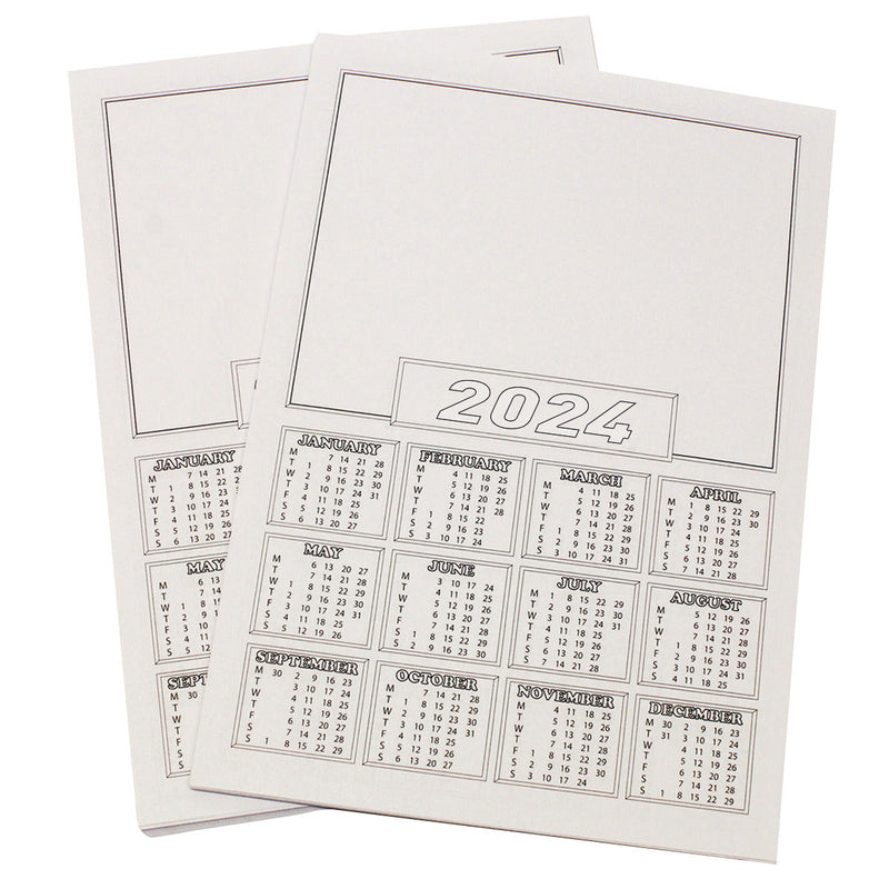 Calendar Making Sheets 2024 Pack of 50