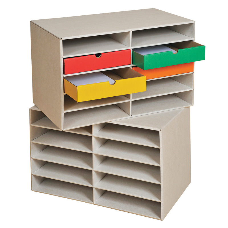 Corrugated Cardboard Literature Sorter 10 Pigeonholes each