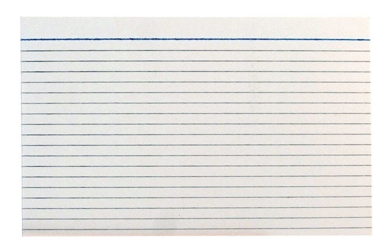 127 x 76mm White Index Cards, Box of 1000