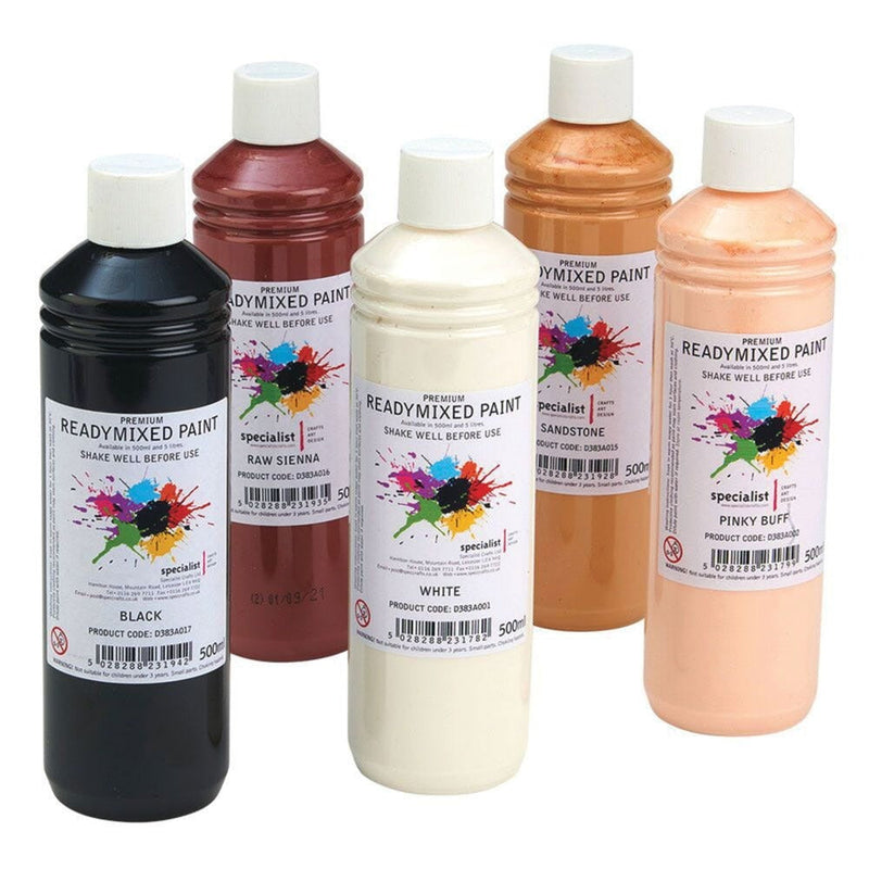 Ready Mixed Paints 500ml Portrait Set, 5 x 500ml