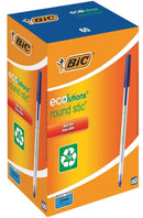BiC® ECOlutions Round Stic Ballpoint Pen, Blue, Box of 60