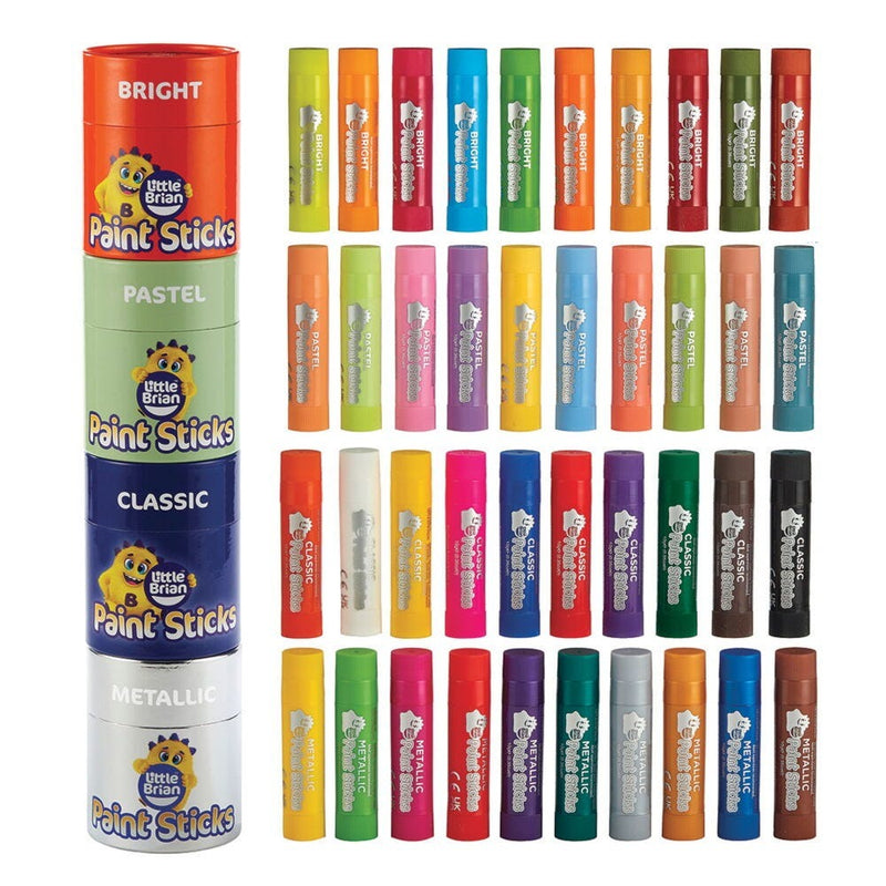 Little Brian Paint Sticks - Assorted Colours, 40 x 10g